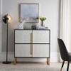 Vynxaria Four-Door Storage Cabinet, 42" Buffet Cabinet with Metal Base Handles, Sideboard Coffee Bar Cabinet for Kitchen, Dining Room, Living Room - 2 of 4