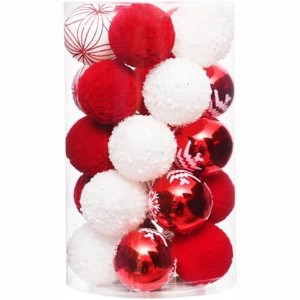 25Pcs 2.36 In Christmas Balls, Christmas Ball Decorations, Suitable for Christmas Party, Holiday Wedding Indoor and Outdoor Decoration - 1 of 2