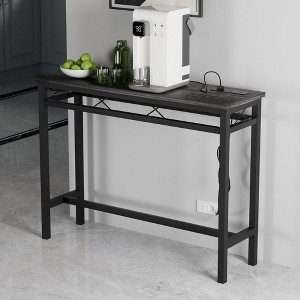 VECELO Narrow Sofa / Console Table with Charging Station & Power Outlet and USB Ports - 1 of 4
