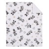 NoJo Disney Mickey and Minnie Mouse Black and White Super Soft Cuddly Plush Baby Blanket - 3 of 4