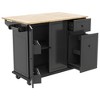 NicBex Mobile Kitchen Island Cart Kitchen Carts on Wheels with Storage on Wheel with Drawers, Cabinet and Spice Rack for Kitchen - 4 of 4
