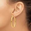 Black Bow Jewelry 4mm, 14k Yellow Gold Large Oval Hoop Earrings, 45mm (1 3/4 Inch) - 3 of 4