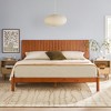 Saracina Home King MidCentury Vertical Slatted Headboard Solid Pine Bed - 3 of 4