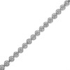 Haus of Brilliance Silver 1.0 Cttw Diamond Miracle-Plate Open Quatrefoil Flower Circle Bracelet - 3 of 4