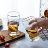 Slickblue Gold Rimmed Hammered Twist Whiskey Glass Set of 4, 14 oz & 9.6 oz - 4 of 4