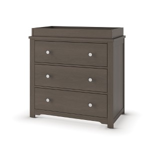 Child Craft Harmony 3 Drawer Dresser with Removable Changing Table Topper, Ample Storage, Anti-Tip Kit Included to Prevent Tipping, Baby Safe Finish - 1 of 4