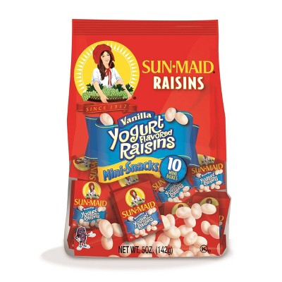 Sun-Maid Vanilla Yogurt Raisins Mini-Snacks - 10ct/5oz