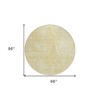 Wheat Gold And Ivory Geometric Washable Indoor Outdoor Area Rug - 3 of 4