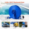 VEVOR Backwash Hose, 1.5 in x 100 ft, Blue High Quality PVC Hose, with Clamps, Camlock, Aluminum Fittings, Fit Various Pumps, Blue - 3 of 4