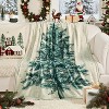 Lomsoe Christmas Tree Pattern Blanket, Christmas Decorations Gifts, Flannel Winter Holiday Blanket, Cozy Soft Christmas Throws for Couch Sofa Bed - 2 of 4