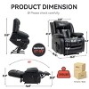 Electric Recliner Armchair Dual Motor Power Lift Recliner Chair With Vibration Massage And Lumbar Heating,Rising Recliner Chair-Cuddlewood - 4 of 4
