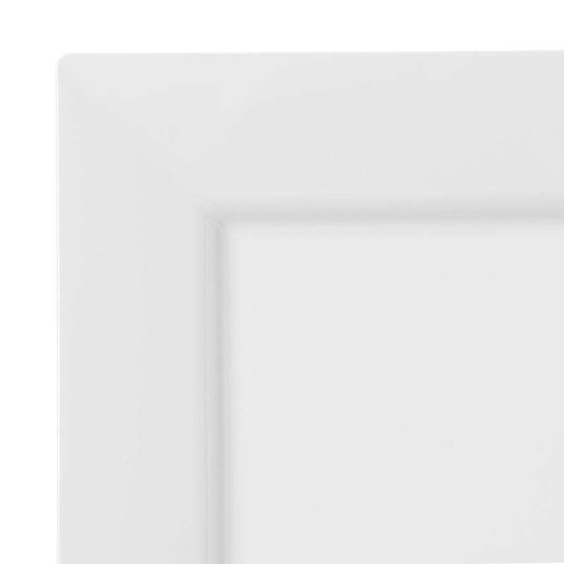 Smarty Had A Party 9.5" White Square Plastic Dinner Plates (120 Plates), 2 of 6