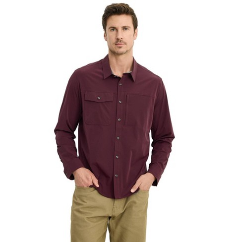 Jockey Outdoors By Luke Bryan Men's Long Sleeve Tech Shirt M Deep Sangria : Target