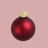 Northlight Matte Finish Glass Christmas Ball Ornaments - 2.75" (70mm) - Henna Red - 12ct - 2 of 4