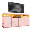 10 Drawer Dresser for 75In TVs, 63" W Long Wide Chest of Drawers, Multi-Functional Storage Organizer Dresser for Closet Hallway Living Room - 2 of 4