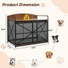 42.8" Farmhouse Dog Crate Furniture with Sliding Door, Heavy Duty Indoor Wooden Kennel End Table for Large Dogs-3irtyhousy - 4 of 4