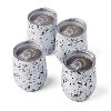 Cambridge Silversmiths Set of 4 12oz Terrazzo Wine Tumblers with Lids White: Stainless Steel, Dishwasher-Safe - 2 of 4
