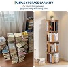 Jojoka Wooden Rotating Bookshelf 4 Tier,360°Floor-Standing Bookcase and Multi-Functional Storage Organizer - 4 of 4