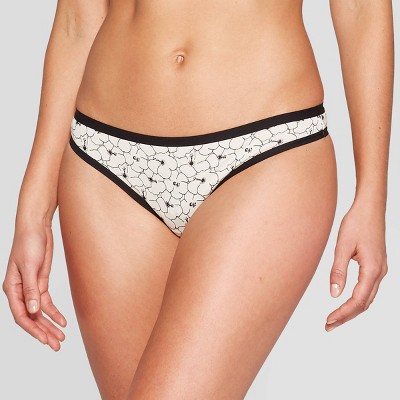 Women's Cotton Lace Trim Thong - Auden™ : Target