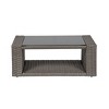 WestinTrends 4 Piece Outdoor Wicker Rattan Conversation Sofa set with Coffee table - 3 of 4