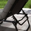 PAGED Foldable Outdoor Chaise Lounge Chair Rocking Sun Lounger Chair Steel Frame for Camping, Beach, Picnics, Deck - 2 of 4