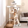 Tangkula 68" Large Cat Tower w/ 3 Padded Perches Condo Sisal Scratching Posts & Ramp - 2 of 4