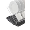 J&V TEXTILES Foldable Dish Drying Rack with Drainboard, Stainless Steel 2 Tier Dish Drainer Rack - 3 of 4