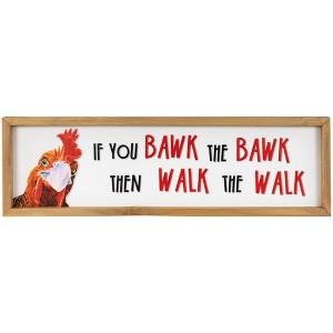 Northlight "Bawk and Walk" Rooster Framed Metal Wall Sign - 19.75" - 1 of 4