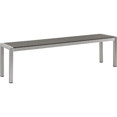 Modway Shore Outdoor Patio Aluminum Bench
