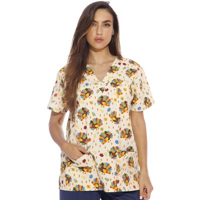 Just Love Women's Scrub Tops / Holiday Scrubs / Nursing Scrubs for Christmas