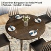 AMERLIFE Mid-Century Solid Wood Foldable Dining Table Set - 3 of 4