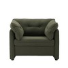 Oversized Warp Knitting Fabric Armchair Accent Chair with Removable Cushions and High Backrest for Living Room - 4 of 4