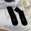 Alilang Women's Ribbed Ankle Socks with Bow Embroidery 6Pk - 2 of 4