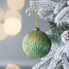 NAYSAYE Party Decoration and Accessories Glass Christmas Ball Ornament Set for Holiday Celebration, Green, 4.7"*4.7"*0.11" - 2 of 4