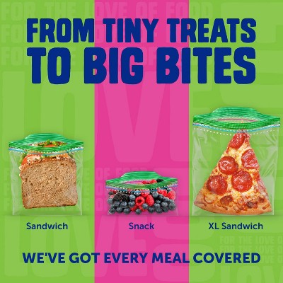 Ziploc Lunch Trio Sandwich for School Meal Prep Snack Bags - XL - 225ct