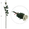 Floral Home 27" White Planters Rose Bud - 12-Piece - 3 of 3