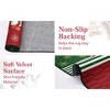 Christmas Doormat 2x3 Entryway Rug with Non-Slip Backing Xmas Snowman Indoor Mat Stain Resistant Washable Rugs for Kitchen Bathroom, Red/Green - 4 of 4