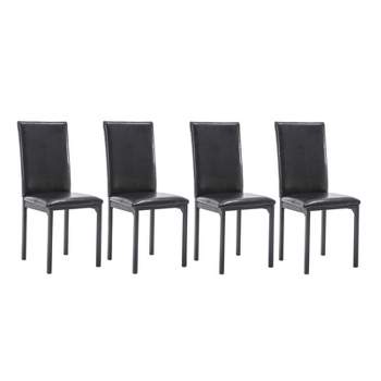 Set of 4 Arjen Dining Chairs Black - Boraam