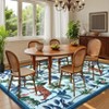 Living Room Rug Jungle Tiger Area Rug Plant Rugs Low Pile Non Shedding Soft Accent Carpet for Bedroom, Dining Room - 2 of 4