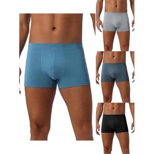 INSPIRE CHIC Men's 4 Pack Underwear Soft Solid Color Boxer Briefs - 1 of 4