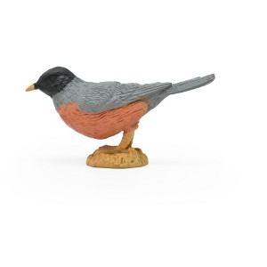 Collectible Wildlife Gifts | Robin, Bird,  Rubber Bird, Educational, Realistic, Hand Painted,  Model,   Gift,  2 1/2"   F3387 B27 - 1 of 4