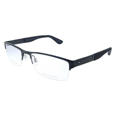Tommy Hilfiger TH 1524 003 Unisex Rectangle Eyeglasses Matte Black 52mm