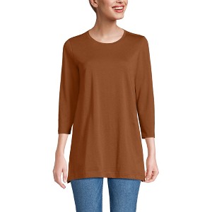 Lands' End Women's 3/4 Sleeve Cotton Supima Tunic - 1 of 3