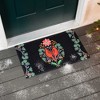 Evergreen Cardinal Damask Embossed Indoor Outdoor Doormat Home Decor - 2 of 2