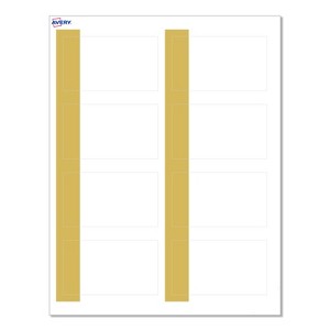 Avery® Cards, 2" x 3.5", Dipped Gold Edge, Matte White, 80ct - 1 of 4
