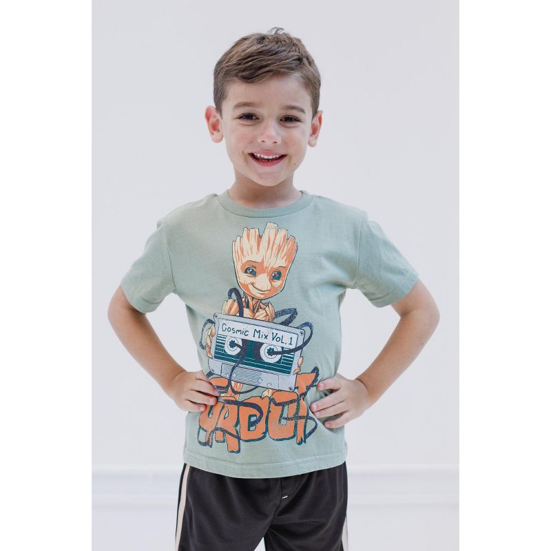 Marvel Avengers Rocket Raccoon Groot 2 Pack T-Shirts Little Kid to Big Kid, 2 of 8