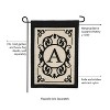 Evergreen Flag Cambridge Chic Letter A Monogram Applique Garden Flag - 12.5" Wide x 18" High - 3 of 4