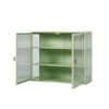 Sapphtopaz Glass Doors Storage Cabinet Wall Cabinet Kitchen Cabinet for Kitchen, Living Room, Bathroom - 2 of 4