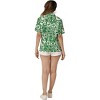 LA LEELA Button Down Shirt for Women Summer Beach Party Blouses Button Up Short Sleeve Vacation Hawaiian Shirts Coverup Tank Top Women - 4 of 4