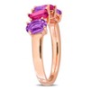 EVERLY JEWELRY | Rose Plated Sterling Silver 1 4/5 CT TGW Amethyst Pink Topaz Fashion Ring - 2 of 4